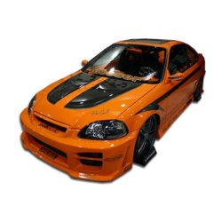 1996-1998 Honda Civic Duraflex R34 Front Bumper - 1 Piece image - 7