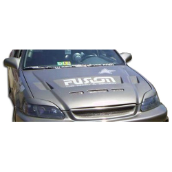 1999-2000 Honda Civic Duraflex Predator Hood - 1 Piece image - 1