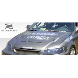 1999-2000 Honda Civic Duraflex Predator Hood - 1 Piece image - 4