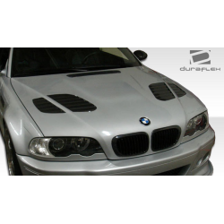 2001-2006 BMW M3 E46 E46 2DR Duraflex GTR Look Hood - 1 Piece image - 3