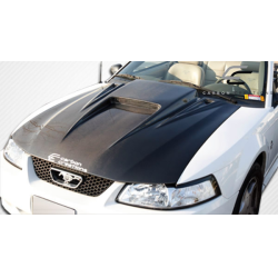 1999-2004 Ford Mustang Carbon Creations Spyder 3 Hood - 1 Piece image - 5