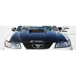 1999-2004 Ford Mustang Carbon Creations Spyder 3 Hood - 1 Piece image - 6