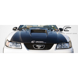 1999-2004 Ford Mustang Carbon Creations Spyder 3 Hood - 1 Piece image - 7