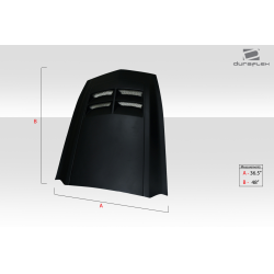 Universal Duraflex ZL1 Look Hood Cowl Scoop Vent - 1 Piece image - 8