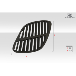 Universal Duraflex GTR Hood Vents Scoops Ducts - 2 Piece image - 9