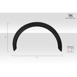 Universal Duraflex Fender Flares 7cm - 2 Piece image - 11