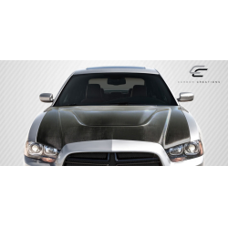 2011-2014 Dodge Charger Carbon Creations DriTech SRT Look Hood - 1 Piece image - 7