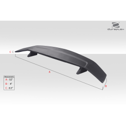 Universal Duraflex A-Spec Wing Spoiler - 1 Piece image - 8