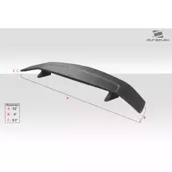 Universal A-Spec Wing Spoiler - 1 Piece image - 8