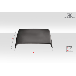 Universal Duraflex Ram Air Type 3 Hood Scoop - 1 Piece image - 9