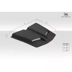 Universal Feed Dual Ram Air Hood Scoop - 1 Piece image - 13