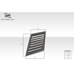 Universal Duraflex Trackstar 1 Hood Vents - 3 Piece image - 18