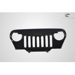 1997-2006 Jeep Wrangler Carbon Creations Predator Grille - 1 Piece (S) image - 7