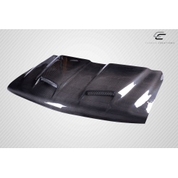 1999-2002 Chevrolet Silverado 2000-2006 Tahoe Suburban Carbon Creations Dual Ram Air Hood - 1 Piece image - 11