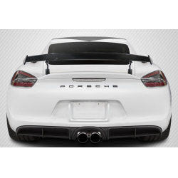 2014-2023 Porsche Cayman 718 Carbon Creations GT4 Look Rear Wing Spoiler - 3 Piece image - 10