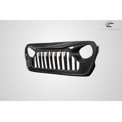 2018-2025 Jeep Wrangler JL Gladiator JT Carbon Creations Predator Grille - 1 Piece image - 10