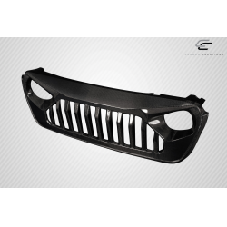 2018-2025 Jeep Wrangler JL Gladiator JT Carbon Creations Predator Grille - 1 Piece image - 14