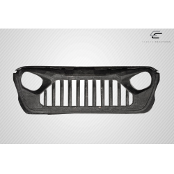 2018-2025 Jeep Wrangler JL Gladiator JT Carbon Creations Predator Grille - 1 Piece image - 15