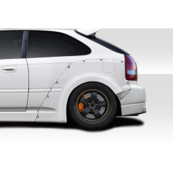 1996-2000 Honda Civic HB Duraflex MMR Rear Fender Flares  (+60mm) - 3 Piece image - 11