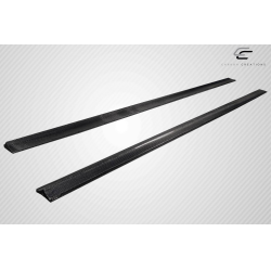 2008-2014 Mercedes Benz C Class W204 Carbon Creations Radian Side Skirt Rocker Panel Splitters - 2 Pieces image - 7