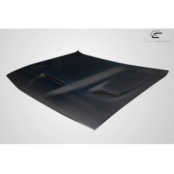 2008-2023 Dodge Challenger Carbon Creations Geo6ix Dritech Hellcat Look Hood - 1 Piece image - 7