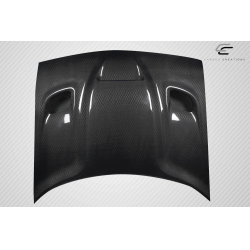 2008-2023 Dodge Challenger Carbon Creations Geo6ix Dritech Hellcat Look Hood - 1 Piece image - 9