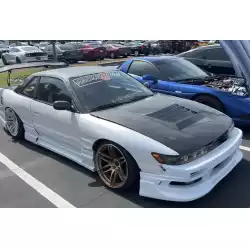 Nissan 240SX 1989-1994 Racing Style 2 Piece Polyurethane Side Skirts image - 1