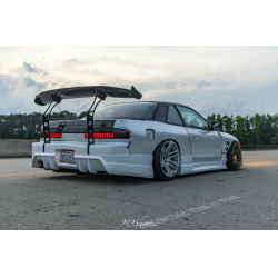 Nissan 240SX S13 Silvia Coupe 1989-1994 Racing Style 4 Piece Polyurethane Full Body Kit image - 5