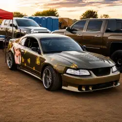 Ford Mustang 1999-2004 S-Tech Style 2 Piece Polyurethane Side Skirts image - 2