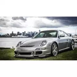 Porsche 997 2005-2009 GT 3 Look Style 2 Piece Polyurethane Front Bumper & Lip image - 4