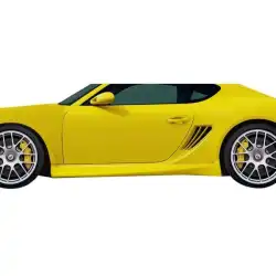 Porsche Boxster 2005-2012 / Porsche Cayman 2006-2012 Premier Style 2 Piece Polyurethane Side Skirts image - 5