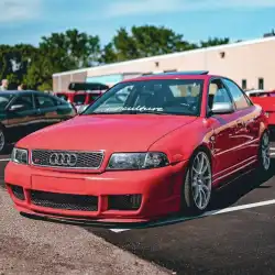 Audi A4 1996-2001 RS4 Style 1 Piece Polyurethane Front Bumper image - 2