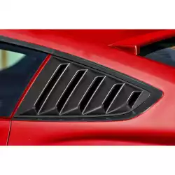 Ford Mustang 2015-2017 Louvered 2 Piece Polyurethane Window Scoops image - 4