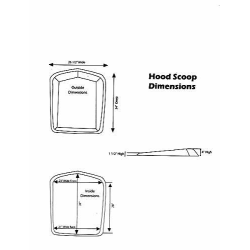 Ford Bronco 1966-1977 / Universal KBD Classic 1 Piece Polyurethane Hood Scoop image - 4