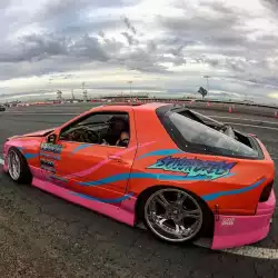 Mazda RX7 1986-1991 b > Style 1 Piece Polyurethane Rear Bumper image - 1