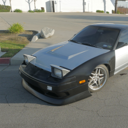Nissan 240SX S13 (Pop Up) 1989-1994 Wide Johnnies Style 2 Piece Polyurethane 50mm Front Fenders image - 5