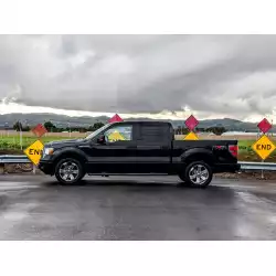 Ford F-150 2009-2014 Factory/OE with Body Lines Design Front & Rear 4 Piece Polyurethane Fender Flares Kit image - 4