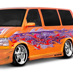 Chevrolet Astro 1995-2004 / GMC Safari Van 1995-2004 Cobra Style 2 Piece Polyurethane Front Fender Flares image - 1
