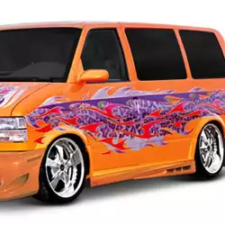 Chevrolet Astro 1995-2005 / GMC Safari Van 1995-2005 Cobra Style 2 Piece Polyurethane Front Fender Flares image - 4