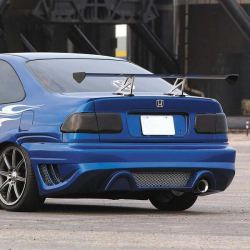 Honda Civic 2DR / 4DR 1996-2000 KBD 1 Piece Polyurethane Rear Bumper image - 2