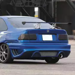 Honda Civic Coupe 2DR 1999-2000 4 Piece Polyurethane Full Body Kit image - 2