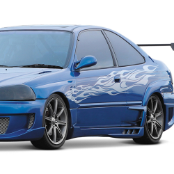 Honda Civic Coupe 2DR 1996-1998 KBD 4 Piece Polyurethane Full Body Kit image - 3