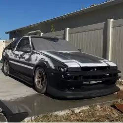 Toyota Corolla 1983-1987 AE86 Blood Style 4 Piece Polyurethane Full Body Kit image - 1