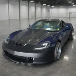 Chevrolet Corvette C6 2006-2013 C6R Style 1 Piece Polyurethane Front Bumper image - 2