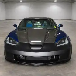 Chevrolet Corvette C6 2006-2013 C6R Style 1 Piece Polyurethane Front Bumper image - 3