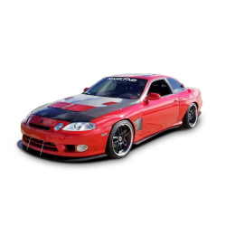 Lexus SC SC300 SC400 1992-2000 KBD Style 4 Piece Polyurethane 50mm Rear Over Fenders (with Gas Cap Extensions) image - 2