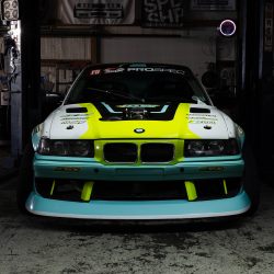 BMW E36 3 Series 2DR 4DR 1992-1998 ISB Style 1 Piece Polyurethane Front Bumper image - 2