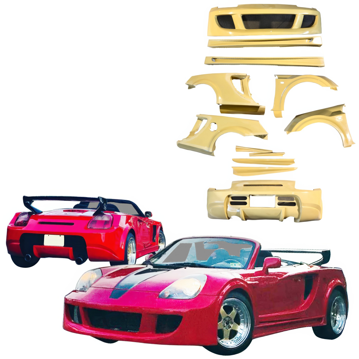 All kind of body kits for Toyota MR2 2000. Exterior/Complete Body Kits 