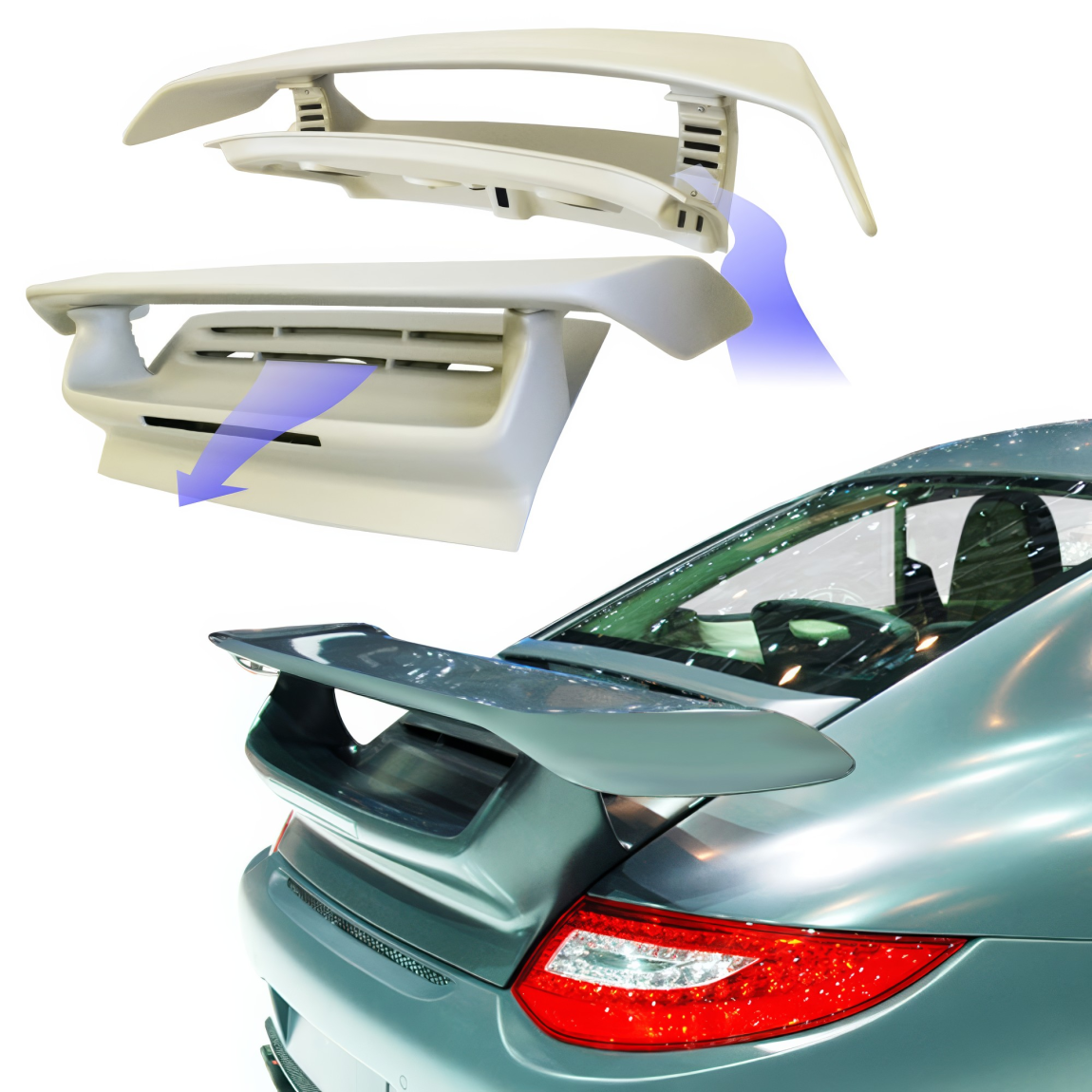 All kind of body kits for Porsche 911 2005. Exterior/Hoods 