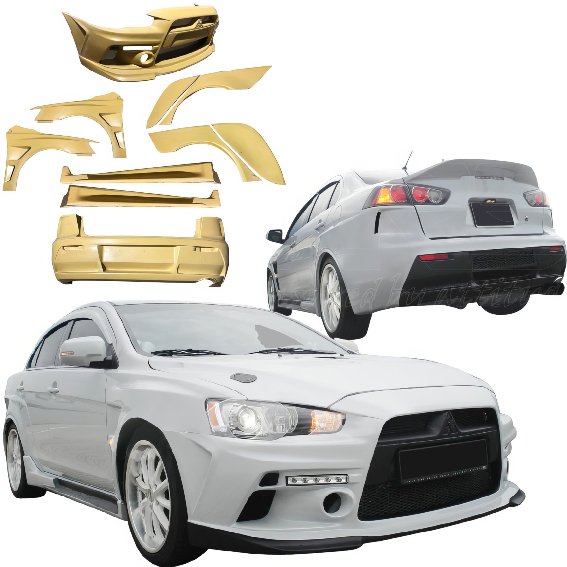 All kind of body kits for Mitsubishi Lancer 2010. Exterior/Complete Body Kits 